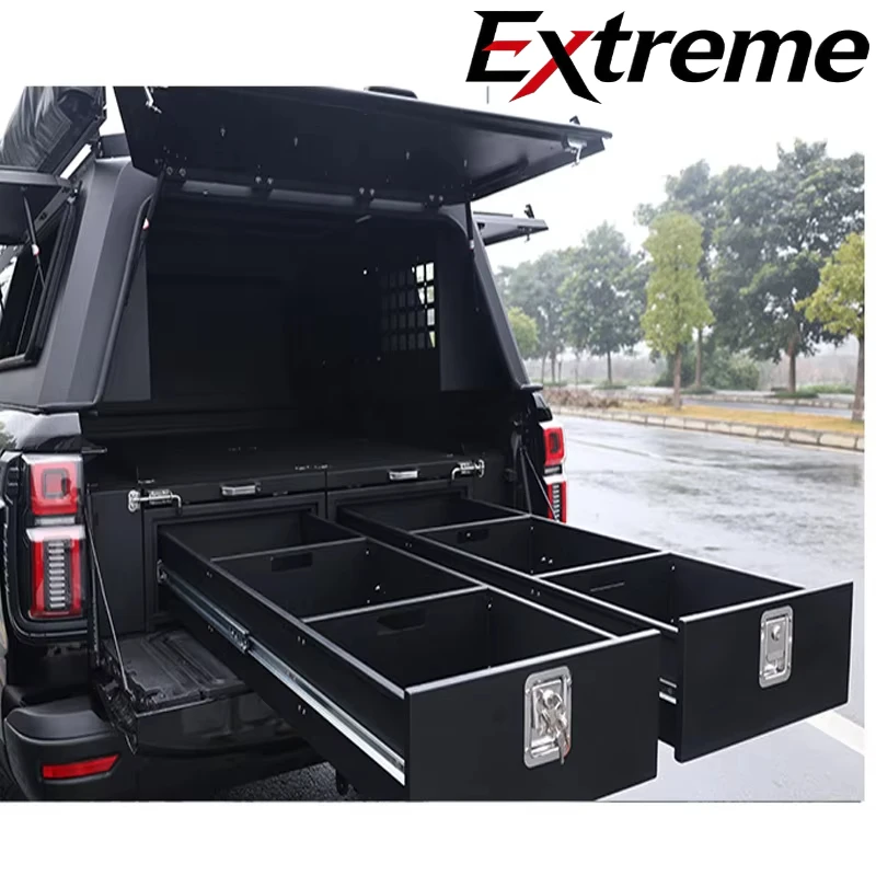 Custom Pickup Truck Bed Drawer With Lockable Slide Out Tray for Full Size Mid Size Pickup Accessories
Custom Pickup Truck Bed Drawer With Lockable Slide Out Tray for Full Size Mid Size Pickup Accessories