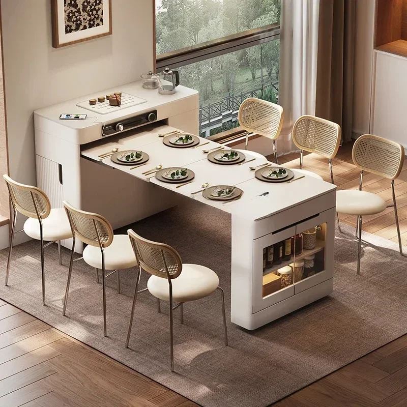 Bar counter sideboard, island dining table, integrated dining table, extendable and foldable mobile
Bar counter sideboard, island dining table, integrated dining table, extendable and foldable mobile