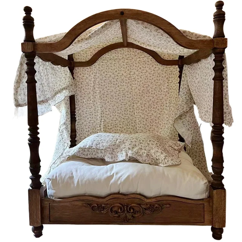 Pet home Internet celebrity princess bed solid wood dog bed, small dog Maltese kennel
Pet home Internet celebrity princess bed solid wood dog bed, small dog Maltese kennel
