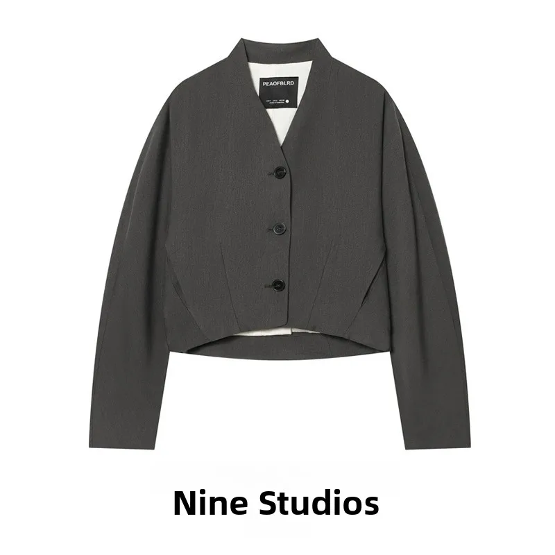 NINE ZAR Women's Color V-neck Single Button Long Sleeve Short Jacket Casual Loose Fit Polyester Fiber Waist-cinching
NINE ZAR Women's Color V-neck Single Button Long Sleeve Short Jacket Casual Loose Fit Polyester Fiber Waist-cinching