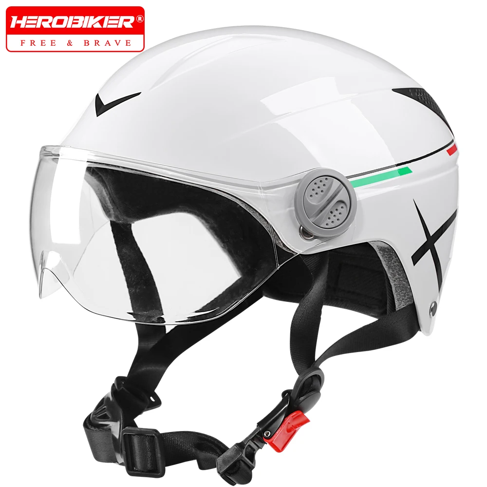 Women's Motorbike Helmet Electric Riding Helmets Motorcycle Helmets White Four Seasons Half Helmet Summer Breathable Helmets
Women's Motorbike Helmet Electric Riding Helmets Motorcycle Helmets White Four Seasons Half Helmet Summer Breathable Helmets