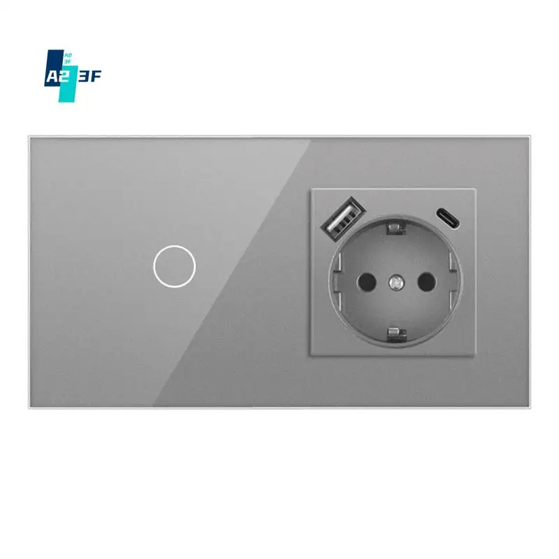 A23F-16A Wall Power Socket Touch Sensor Switch Europe Russia Spain Germany Crystal Glass Panel Home Improvement EU Plug
A23F-16A Wall Power Socket Touch Sensor Switch Europe Russia Spain Germany Crystal Glass Panel Home Improvement EU Plug