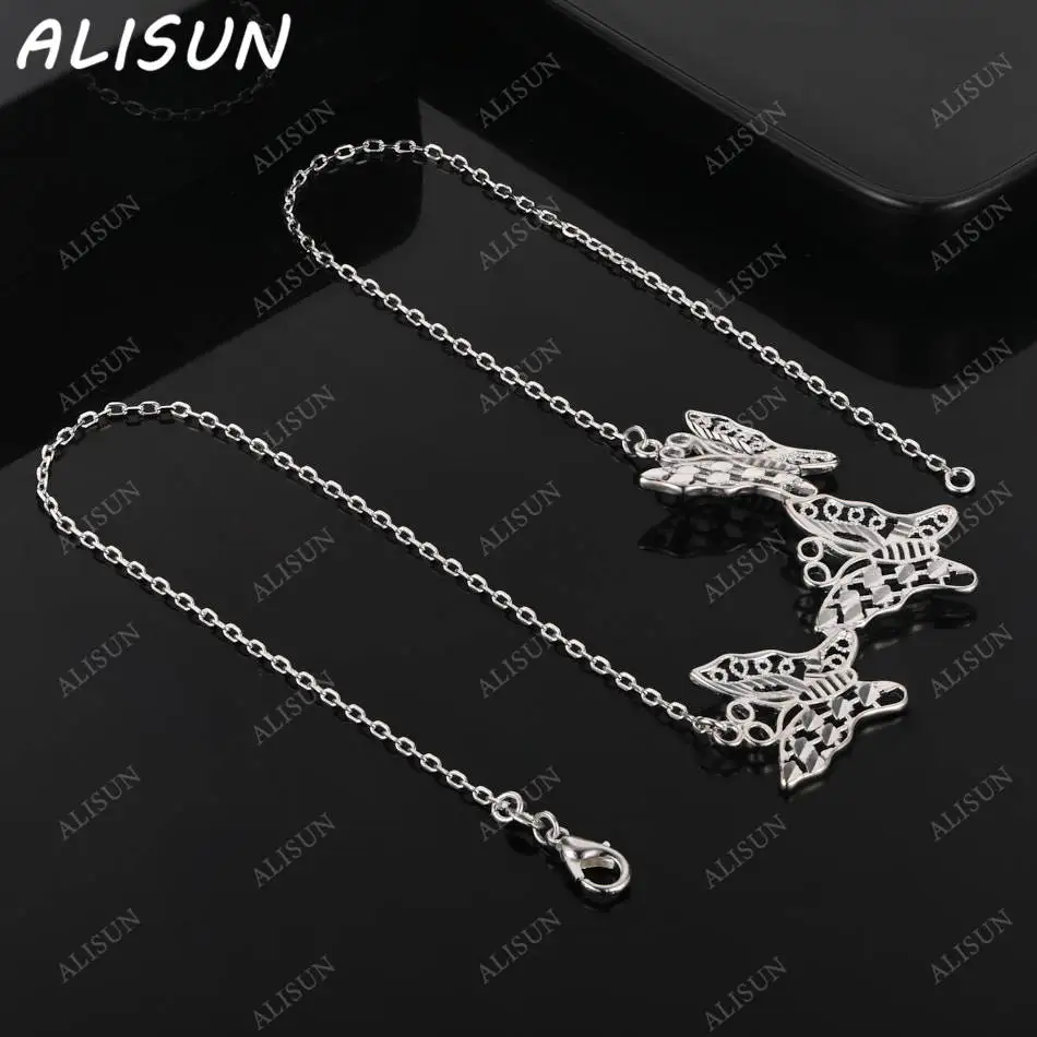 ALISUN 925 Sterling Silver 45cm Hollow Butterfly Necklace For Women Charm Trend Birthday Gifts Fashion Party 
ALISUN 925 Sterling Silver 45cm Hollow Butterfly Necklace For Women Charm Trend Birthday Gifts Fashion Party