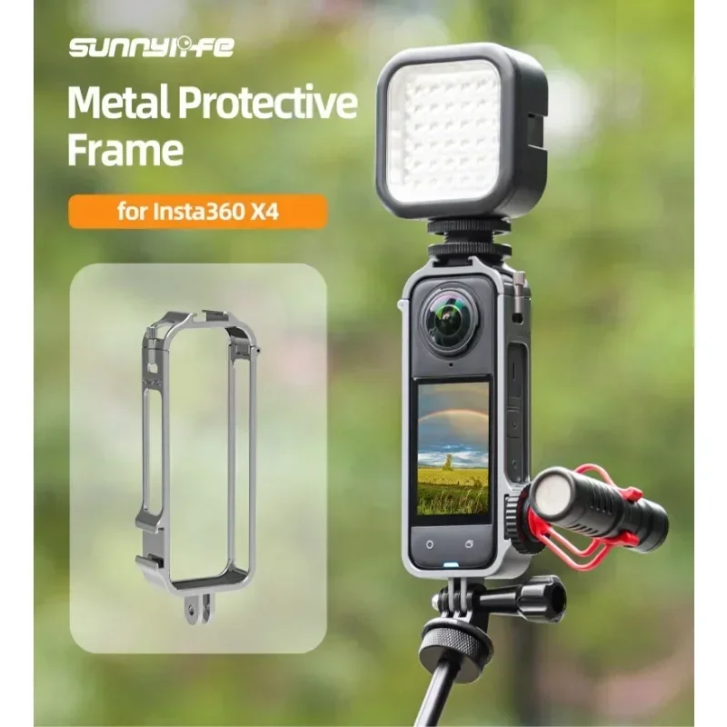 For Insta360 X4 Metal Rabbit Cage Protective Frame Accessories For Insta 360 X4 Camera With Cold Shoe Protective Case
For Insta360 X4 Metal Rabbit Cage Protective Frame Accessories For Insta 360 X4 Camera With Cold Shoe Protective Case