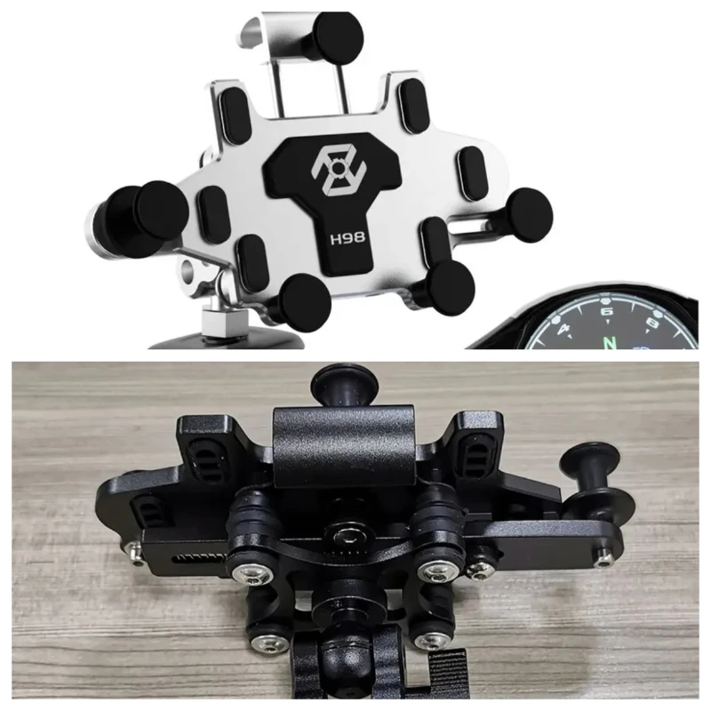 Metal Alloy Motorcycle Phone Holder for 10mm Diameter Screw Hole Install, High Quality Shock-Absorbing Motorcycle Mobile Stand
Metal Alloy Motorcycle Phone Holder for 10mm Diameter Screw Hole Install, High Quality Shock-Absorbing Motorcycle Mobile Stand
