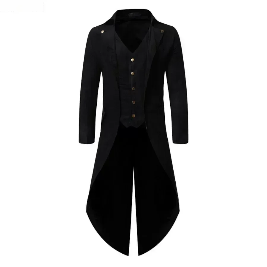 New Vintage Gothic Steampunk Tailcoat Men Slim Fit Long Sleeve Blazers Male Fashion Party Banquet Halloween Cosplay Costume
New Vintage Gothic Steampunk Tailcoat Men Slim Fit Long Sleeve Blazers Male Fashion Party Banquet Halloween Cosplay Costume