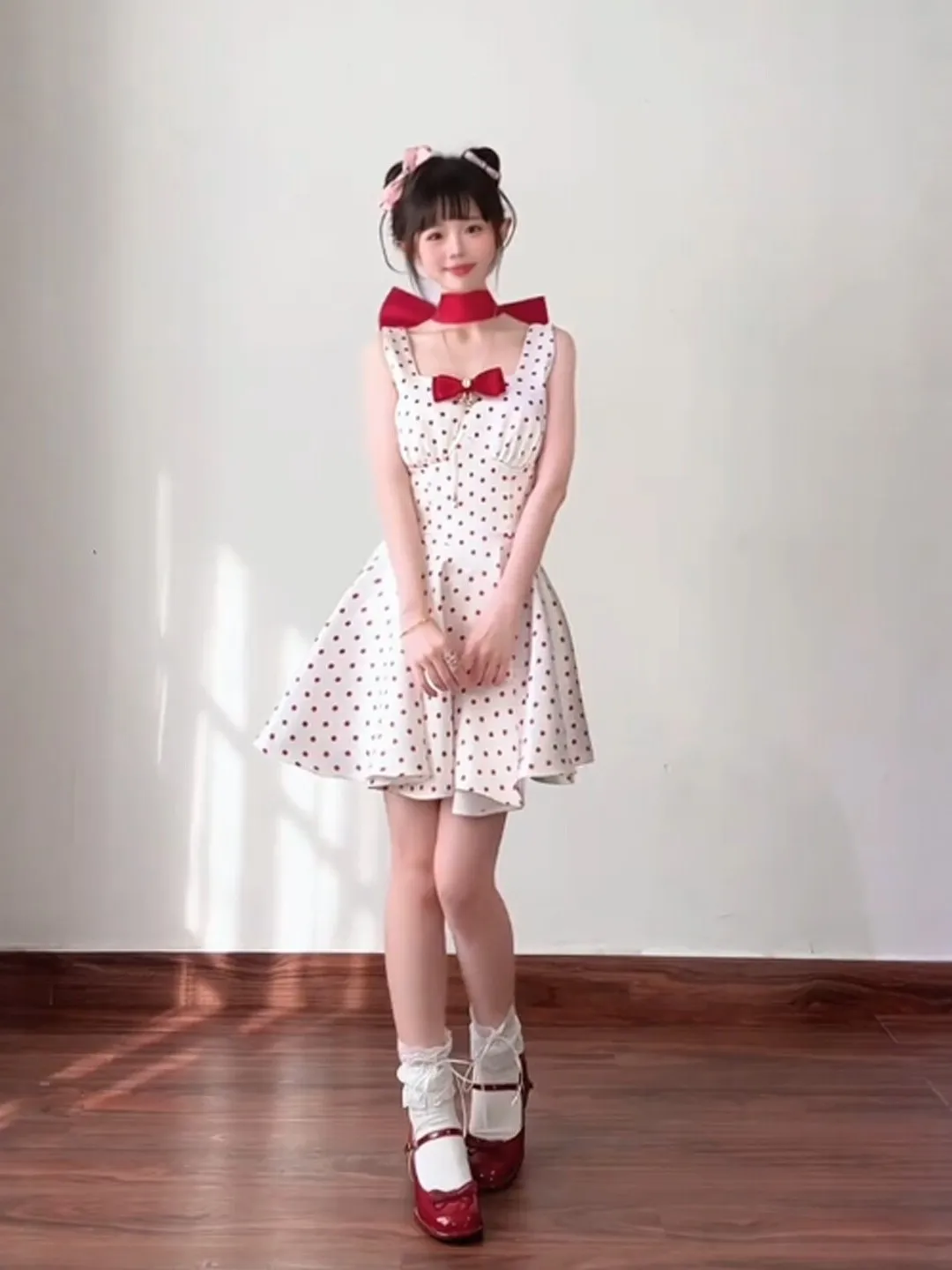 Sweet Polka Dot Breezy Waist Cinched Puffy Sleeveless Summer Dress Chic City Commute Church Date Casual Tourist Wear for Teen...
Sweet Polka Dot Breezy Waist Cinched Puffy Sleeveless Summer Dress Chic City Commute Church Date Casual Tourist Wear for Teen...