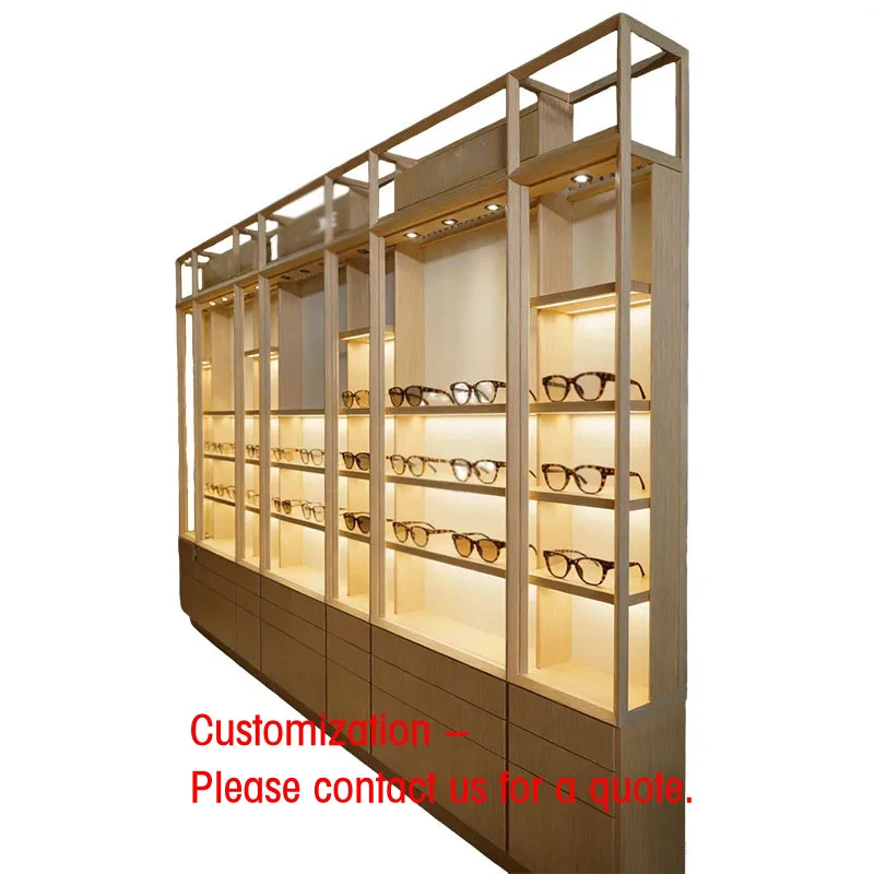custom.High-end Customized Wooden Optical Display Cabinet Glass Eyeglass Display Showcase With LED Lights
custom.High-end Customized Wooden Optical Display Cabinet Glass Eyeglass Display Showcase With LED Lights