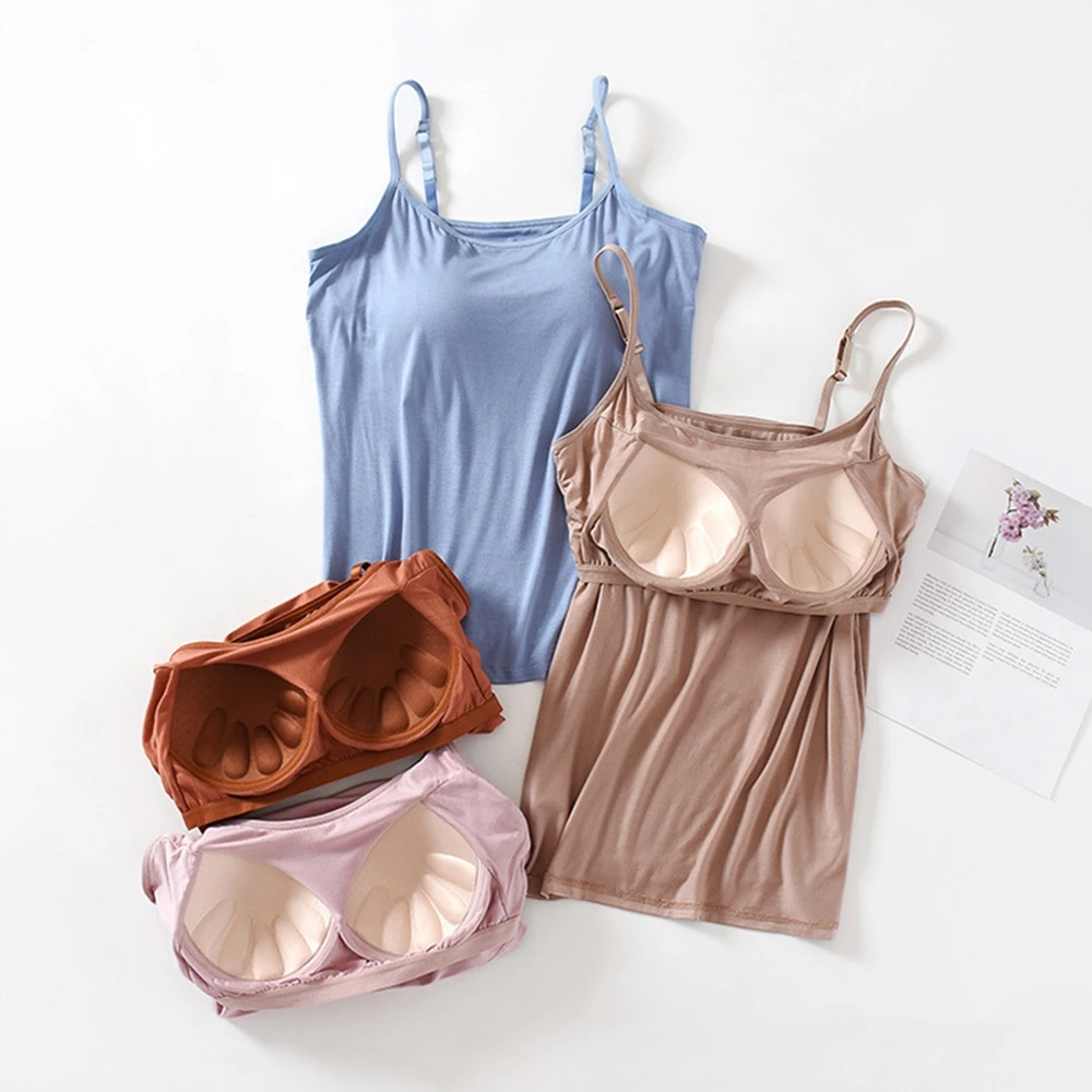 Leisure Women Bra Tank Tops With Cup PadsTop Vest Female Camisole Solid Color Sleeveless Round Neck Women's Home Wear M-3XL
Leisure Women Bra Tank Tops With Cup PadsTop Vest Female Camisole Solid Color Sleeveless Round Neck Women's Home Wear M-3XL