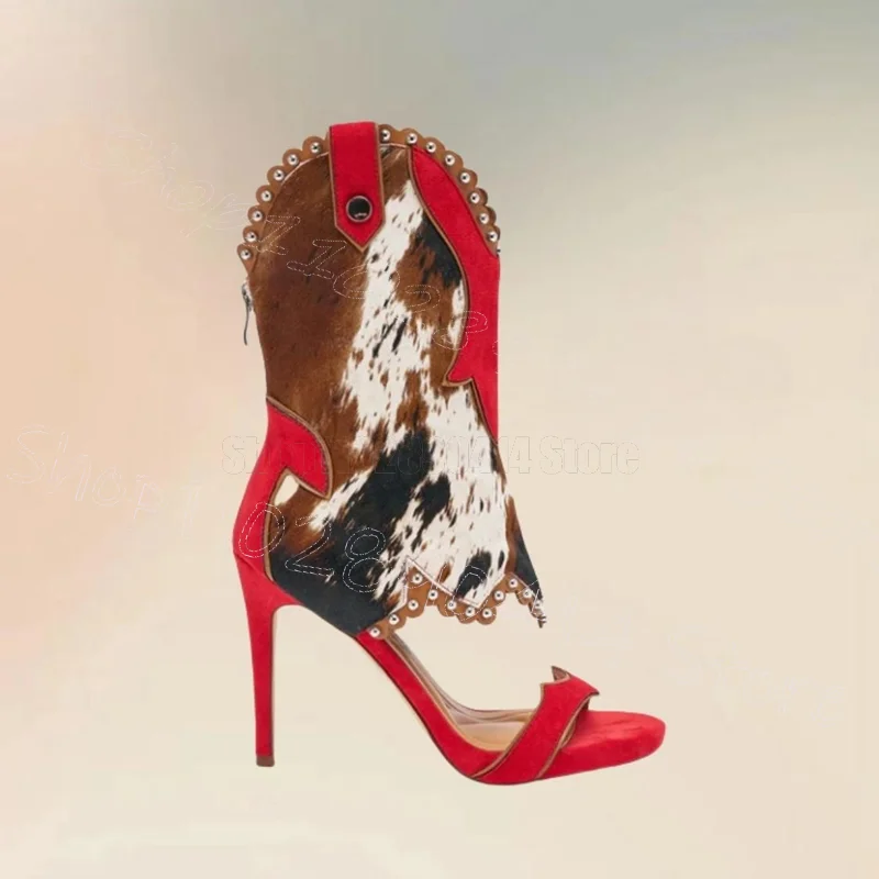 Graffiti Print Rivets Design Open Toe Sandals Boots Back Zipper Women Shoes Thin High Heels Party Feast 2025 Zapatos Para Mujere
Graffiti Print Rivets Design Open Toe Sandals Boots Back Zipper Women Shoes Thin High Heels Party Feast 2025 Zapatos Para Mujere