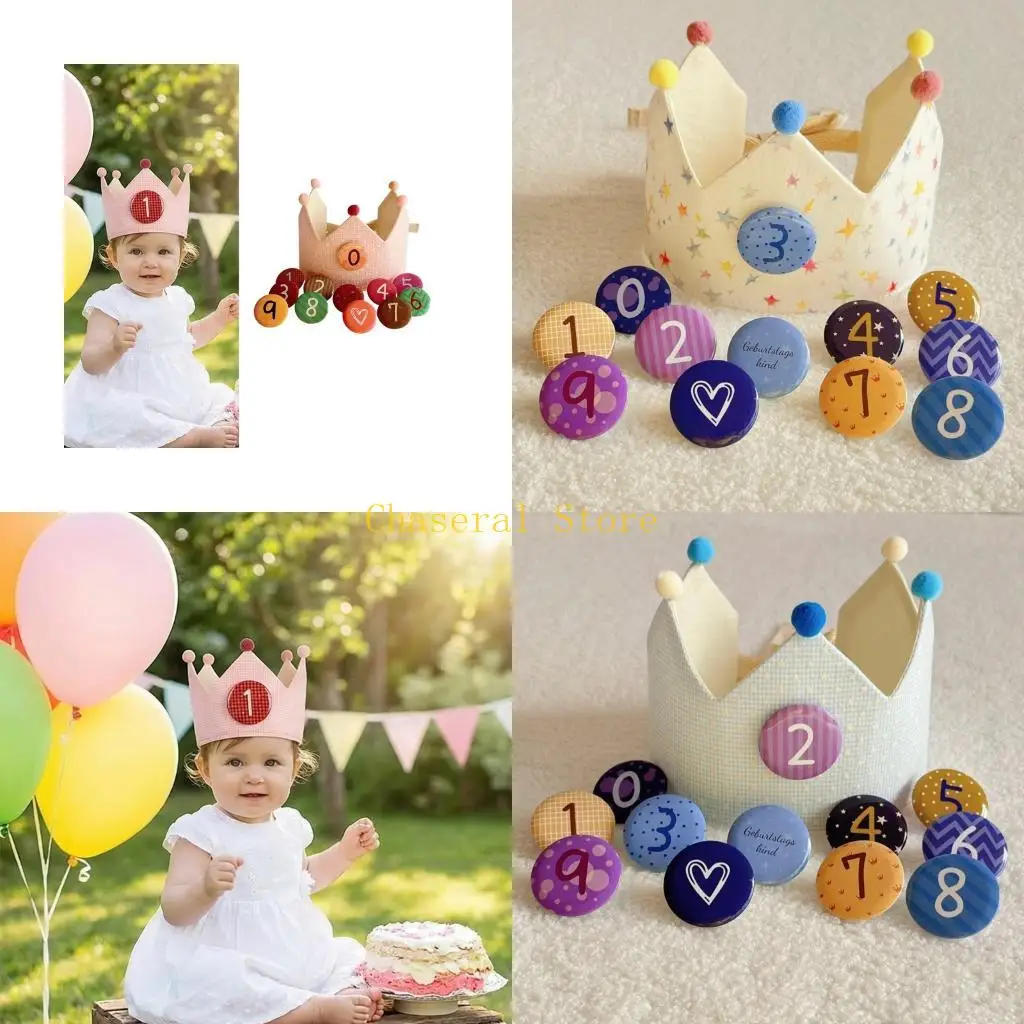 E7CE Photography Reusable Birthday Crowned Hat Cotton Fabric for 0 to 9 Year Kids
E7CE Photography Reusable Birthday Crowned Hat Cotton Fabric for 0 to 9 Year Kids