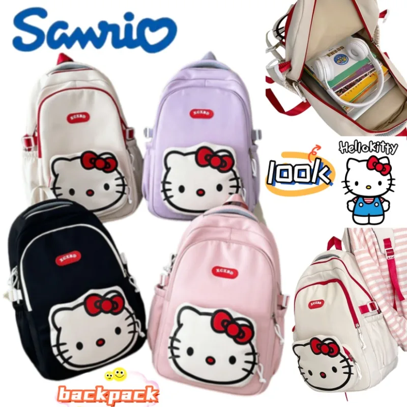 New Hello Kitty sweet and cute girls' backpack for middle and high school students lightweight and comfortable campus backpack
New Hello Kitty sweet and cute girls' backpack for middle and high school students lightweight and comfortable campus backpack