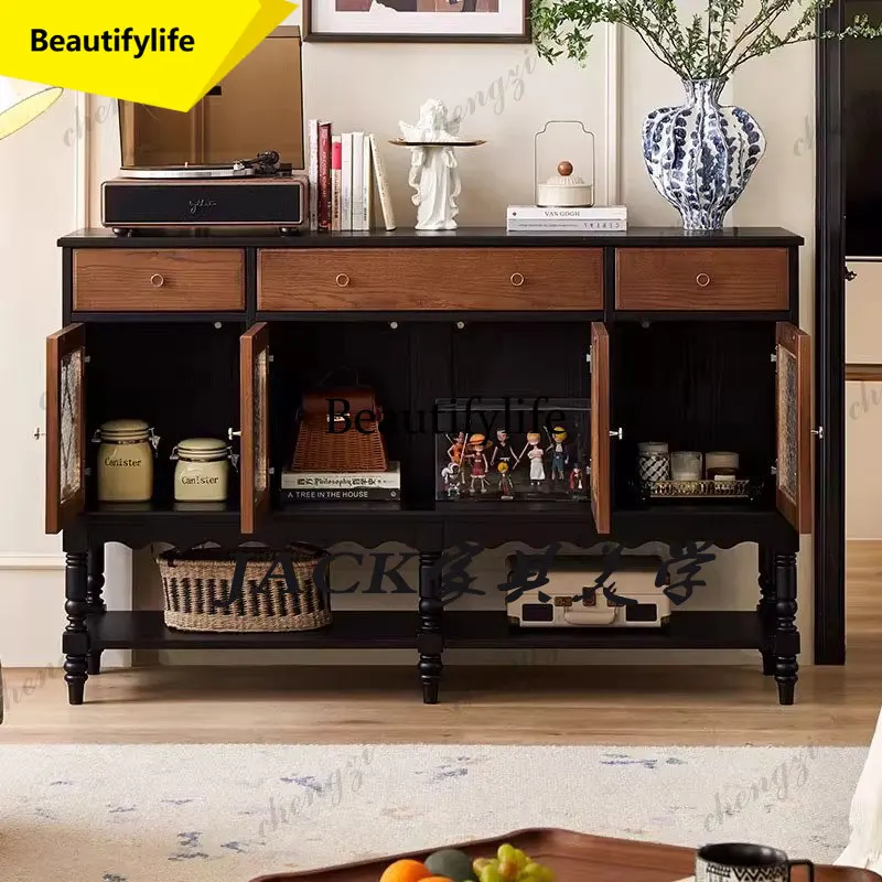 A17 French medieval solid wood dining side, locker, American retro living room, entrance cabinet, storage cabinet
A17 French medieval solid wood dining side, locker, American retro living room, entrance cabinet, storage cabinet