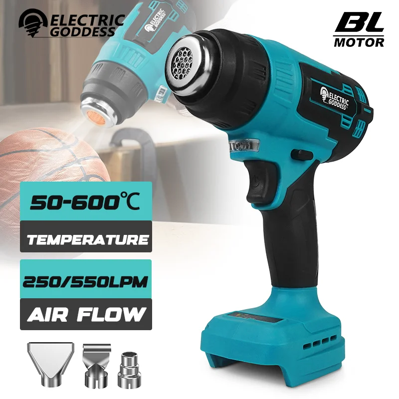 EGOD 2000W Cordless Heat Gun 600°C Multifunctional Handheld Heating gun wireless Power Tools For Makita 18V Battery Pin
EGOD 2000W Cordless Heat Gun 600°C Multifunctional Handheld Heating gun wireless Power Tools For Makita 18V Battery Pin