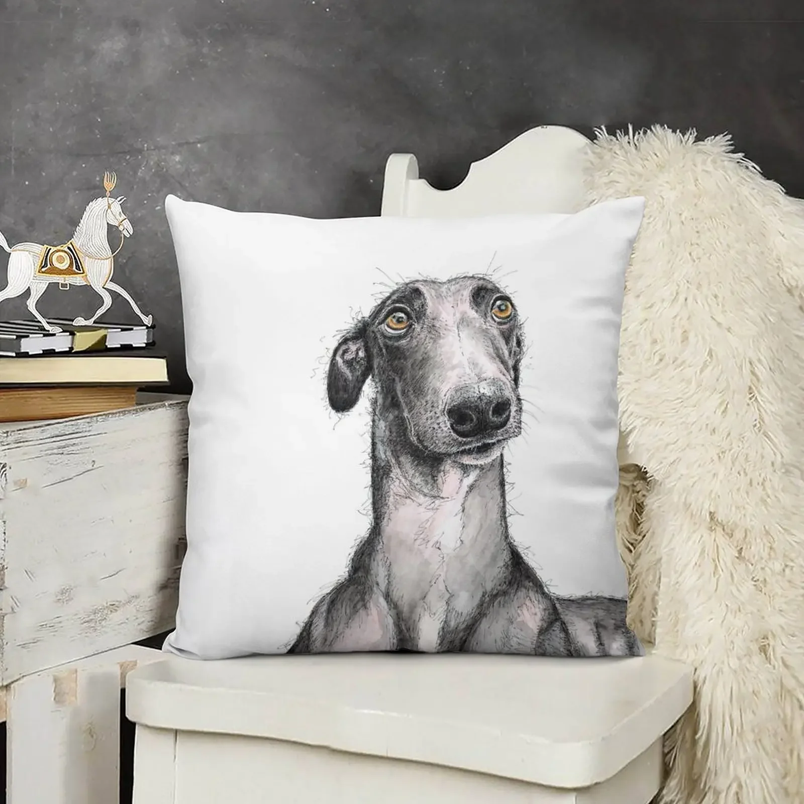 Beautiful black Greyhound Galgo Throw Pillow Sofa Pillow Cover Decorative pillow case
Beautiful black Greyhound Galgo Throw Pillow Sofa Pillow Cover Decorative pillow case