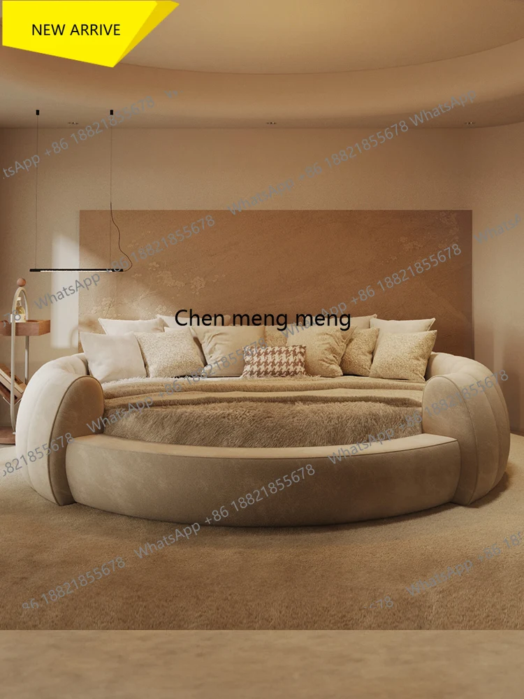 M138French Cream Wind Master Bedroom Round Bed Technology Cloth Girls Bed Hotel Villa Romantic Girls Bed
M138French Cream Wind Master Bedroom Round Bed Technology Cloth Girls Bed Hotel Villa Romantic Girls Bed