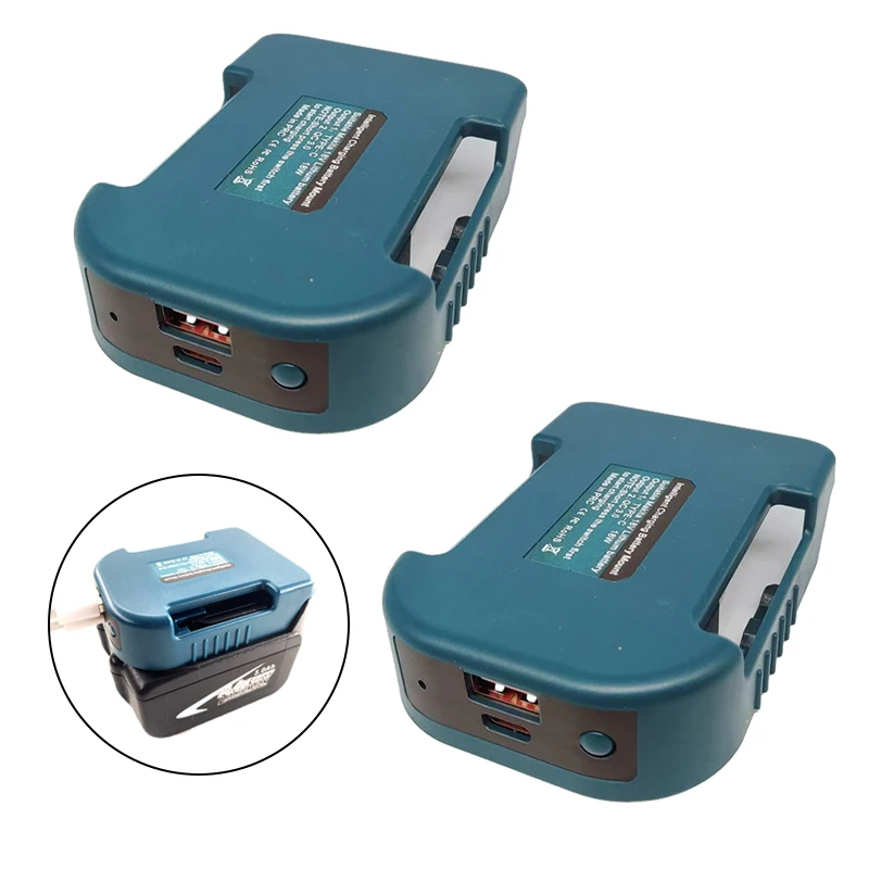 1/2pcs fast charger rack for Makita 18V lithitum battery Portable Adapter with 5V USB Port and 18W Type-C Port Fast Charging
1/2pcs fast charger rack for Makita 18V lithitum battery Portable Adapter with 5V USB Port and 18W Type-C Port Fast Charging
