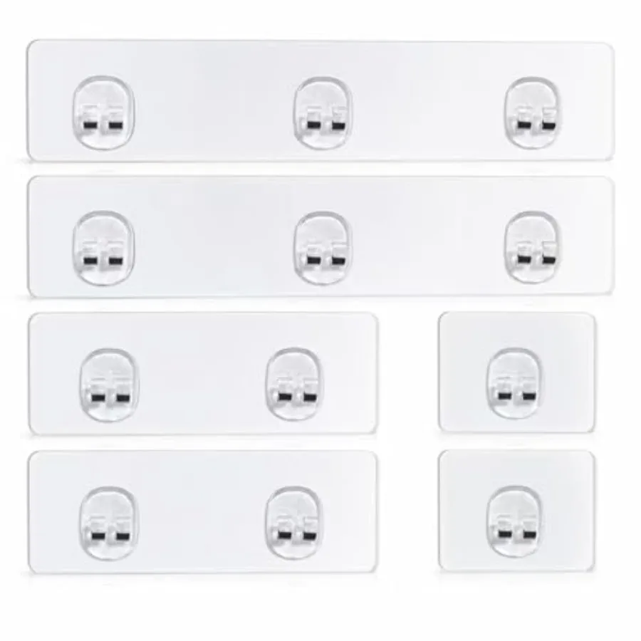 Strong Adhesive Shower Caddy Replacement, 6 Pack No Drill Adhesive Hooks for Bathroom and Kitchen Rack, Holds 40lbs, Waterproof
Strong Adhesive Shower Caddy Replacement, 6 Pack No Drill Adhesive Hooks for Bathroom and Kitchen Rack, Holds 40lbs, Waterproof