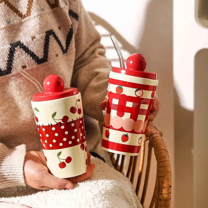 Cartoon Red Fruit Series Straw Cup,Exquisite Household Ceramic Mug Coffee Cup,Friend's Same Water Cup,Can Microwave Dishwasher
Cartoon Red Fruit Series Straw Cup,Exquisite Household Ceramic Mug Coffee Cup,Friend's Same Water Cup,Can Microwave Dishwasher