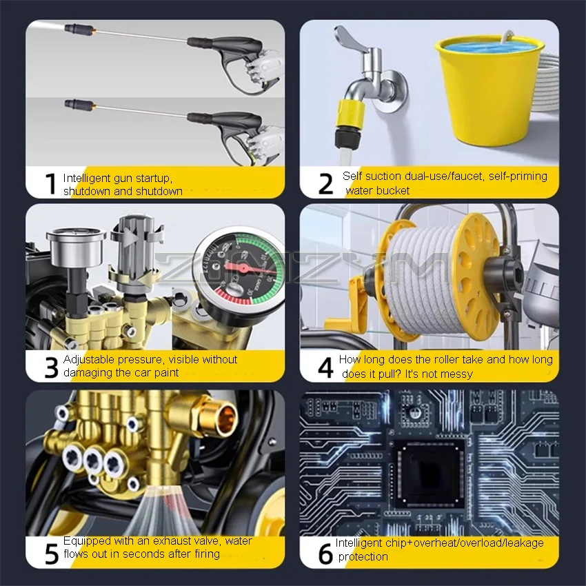 220V Guide To Car Home Washing Machine High Pressure Water Pump High power Floor Water Gun Portable Ultra Strong Cleaning
220V Guide To Car Home Washing Machine High Pressure Water Pump High power Floor Water Gun Portable Ultra Strong Cleaning