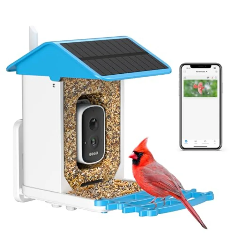 Smart Bird Feeder with Camera, Solar Powered, AI Recognition, Auto-Capture and Instant Notify, Identify 11, 000+ Birds, 2K HD F
Smart Bird Feeder with Camera, Solar Powered, AI Recognition, Auto-Capture and Instant Notify, Identify 11, 000+ Birds, 2K HD F