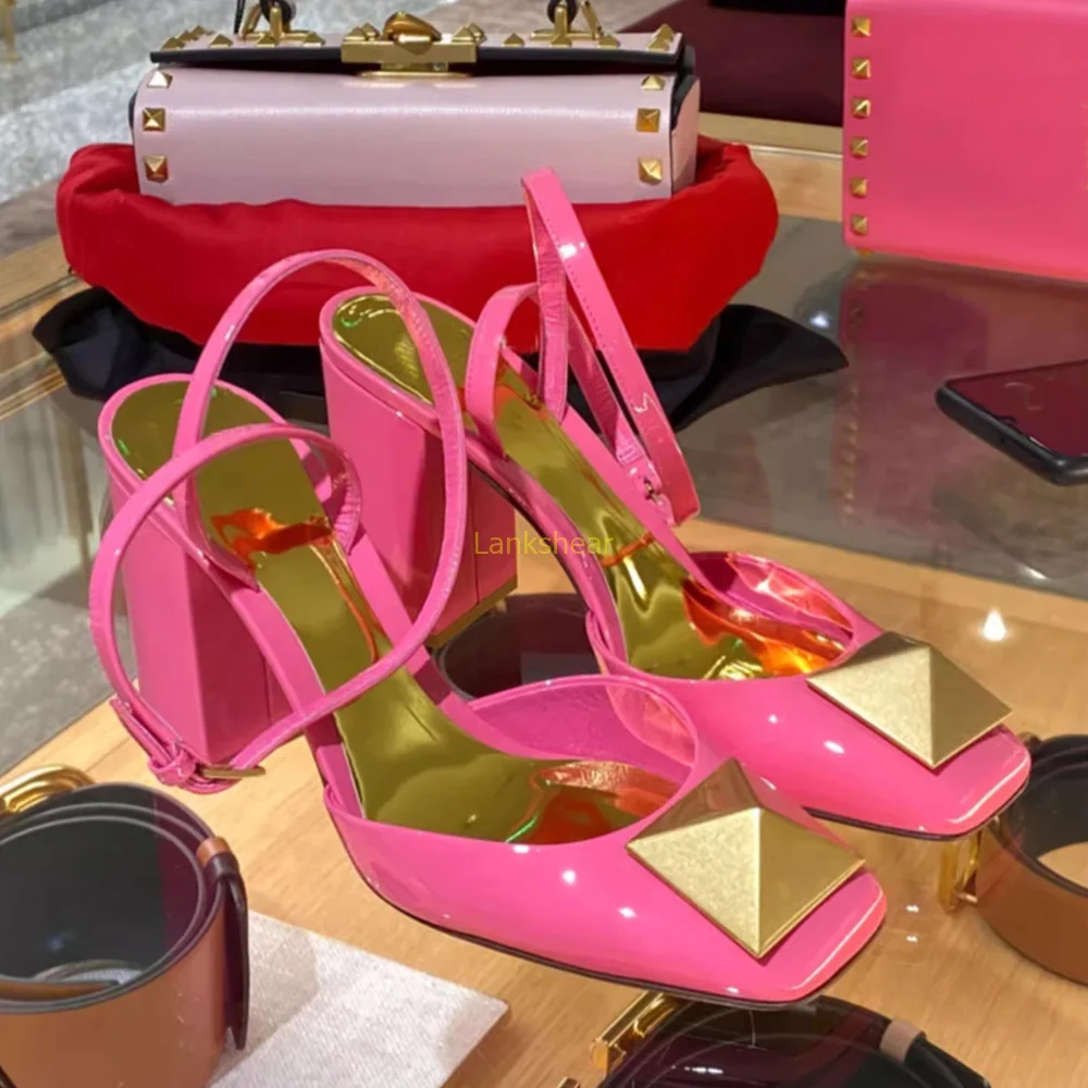 Metal Rivet Square Button Slingback Pumps Sexy Square Toe Square Heel Mixed Colors New Arrvials Fashion Women Modern Shoes
Metal Rivet Square Button Slingback Pumps Sexy Square Toe Square Heel Mixed Colors New Arrvials Fashion Women Modern Shoes