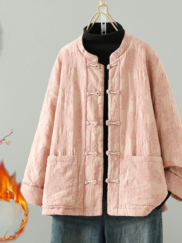 High-End Floral Embroidered Cotton Linen Jacket Young Style Stand Collar Buttoned Zen Tang Costume Cotton Coat for Women
High-End Floral Embroidered Cotton Linen Jacket Young Style Stand Collar Buttoned Zen Tang Costume Cotton Coat for Women