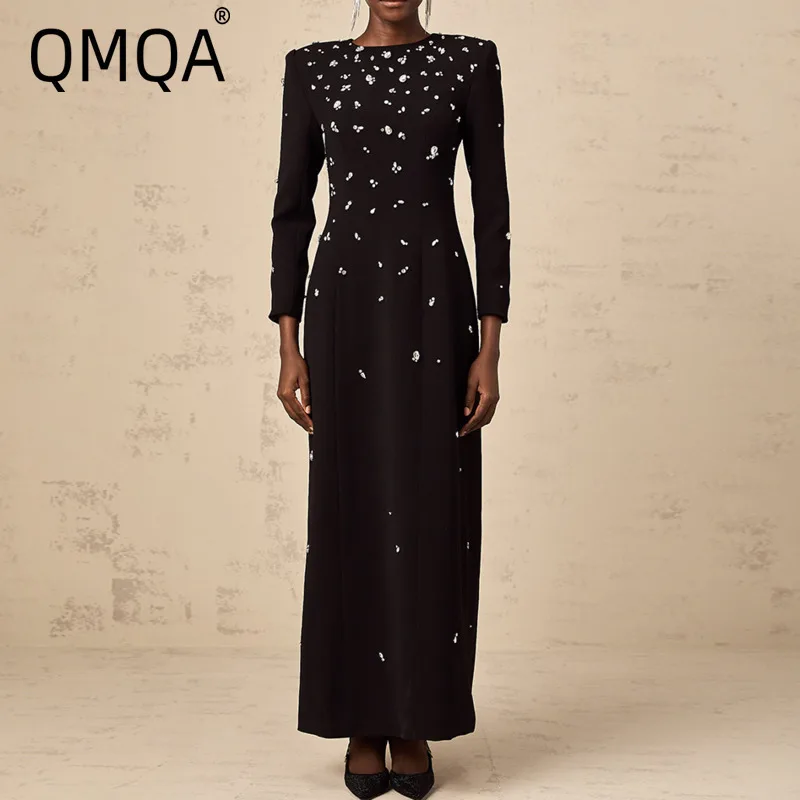 QMQA Fashion Women's Solid Slimming Patchwork Diamonds Dresses Round Neck Long Sleeves Spliced Zipper Dress Female New QM141
QMQA Fashion Women's Solid Slimming Patchwork Diamonds Dresses Round Neck Long Sleeves Spliced Zipper Dress Female New QM141