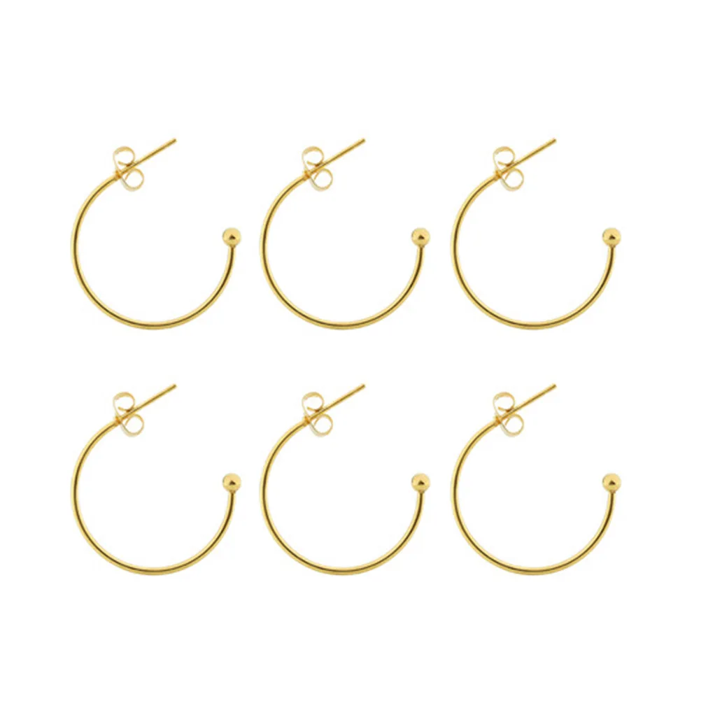 6Pcs DIY Ear Jewelry Accessories Stainless Steel C-Shaped Eardrop Beads Materials for Crafting Lightweight Hypoallergenic Ear
6Pcs DIY Ear Jewelry Accessories Stainless Steel C-Shaped Eardrop Beads Materials for Crafting Lightweight Hypoallergenic Ear