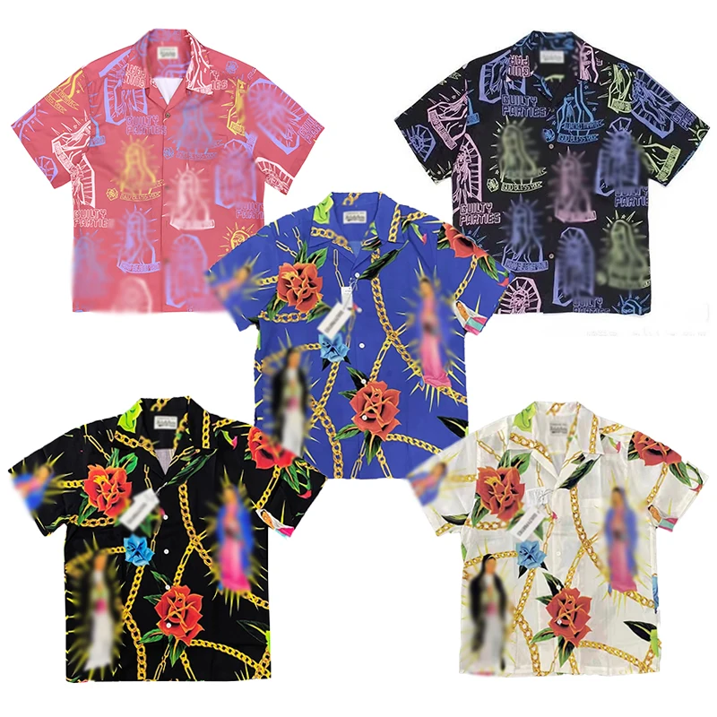 Trendy Brand Explosive Thorn Flower Themed Beach Vacation Artificial Silk Hawaiian Short Sleeved Shirt Popular
Trendy Brand Explosive Thorn Flower Themed Beach Vacation Artificial Silk Hawaiian Short Sleeved Shirt Popular