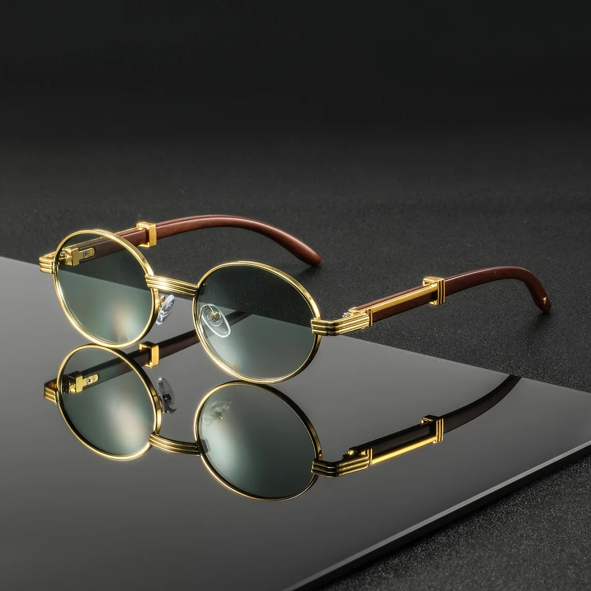 Men's metal oval retro classic high-end exquisite luxury elegant art small light versatile trend sunglasses frame (1 pair)
Men's metal oval retro classic high-end exquisite luxury elegant art small light versatile trend sunglasses frame (1 pair)
