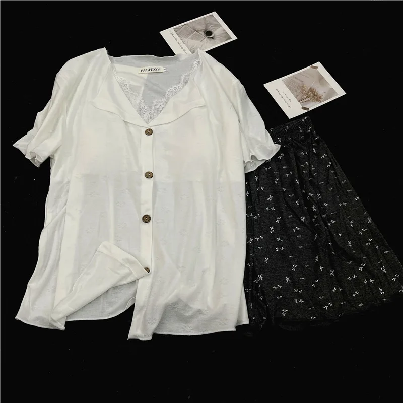 Women's Home Clothes Chest Pad Short Sleeve Sleepwear New Summer Pajamas with Shorts Night Wear Female Floral Nightwear Woman
Women's Home Clothes Chest Pad Short Sleeve Sleepwear New Summer Pajamas with Shorts Night Wear Female Floral Nightwear Woman
