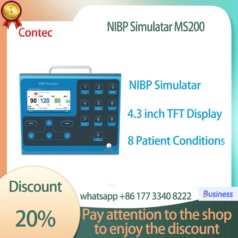 CONTEC MS100 MS200 MS400 SPO2 PR NIBP ECG IBP TEMP имитатор биомедицинский неинвазивный симулятор
CONTEC MS100 MS200 MS400 SPO2 PR NIBP ECG IBP TEMP имитатор биомедицинский неинвазивный симулятор