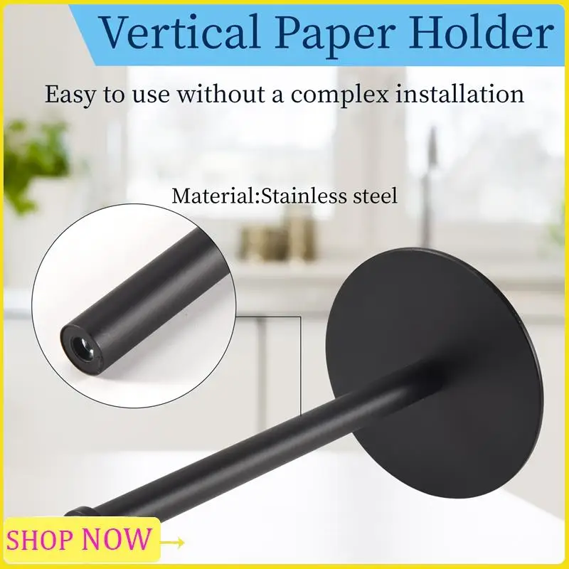 Especial Desktop Roll Paper Holder Kitchen Vertical Paper Holder Stainless Steel Paper Towel Holder For Kitchen Countertop Black
Especial Desktop Roll Paper Holder Kitchen Vertical Paper Holder Stainless Steel Paper Towel Holder For Kitchen Countertop Black