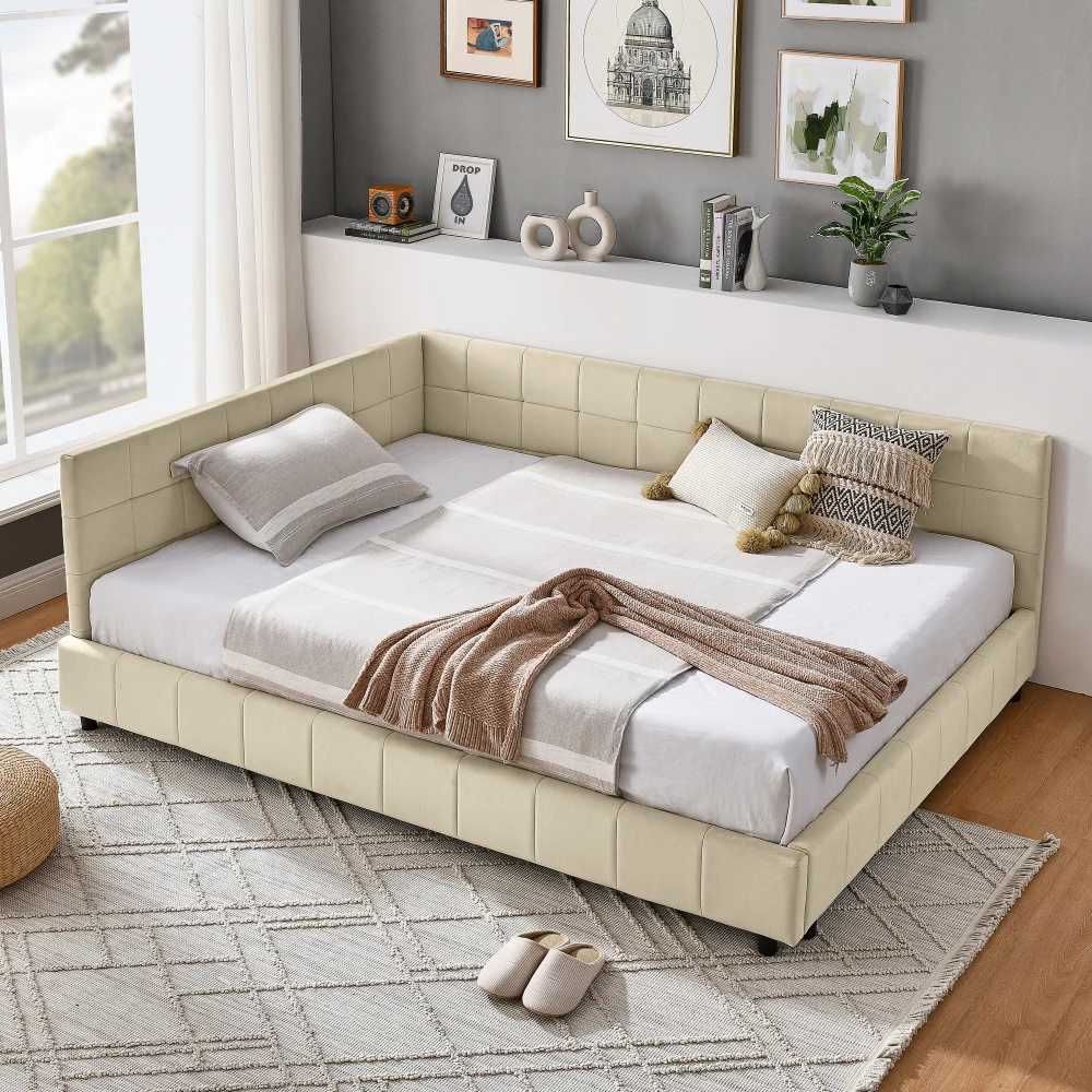 Upholstered Tufted Bed Frame, Sofa Bed Frame with Comfortable Backrest and Armrests Velvet Furniture Bedroom Bed Frame
Upholstered Tufted Bed Frame, Sofa Bed Frame with Comfortable Backrest and Armrests Velvet Furniture Bedroom Bed Frame