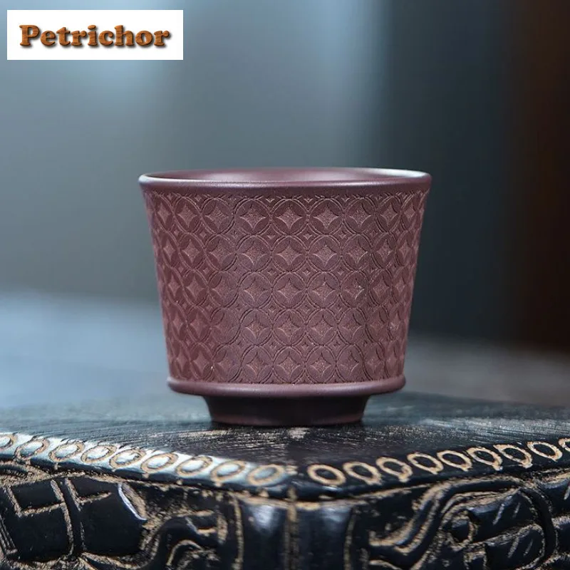 100ml Yixing Zisha Roll In Money Teacup Vintage Tea Bowl Mug Tea-tasting Meditation Cup Jianzhan Master Cups Tableware Craft
100ml Yixing Zisha Roll In Money Teacup Vintage Tea Bowl Mug Tea-tasting Meditation Cup Jianzhan Master Cups Tableware Craft