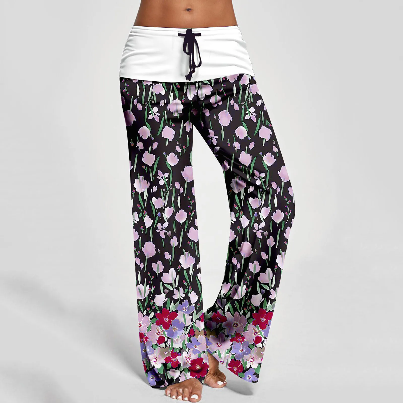 Floral Printed Long Pants For Women'S Elastic High Waist Wide Leg Yoga Pants Loose Soft Casual Leggings Travel Beach Vacation
Floral Printed Long Pants For Women'S Elastic High Waist Wide Leg Yoga Pants Loose Soft Casual Leggings Travel Beach Vacation