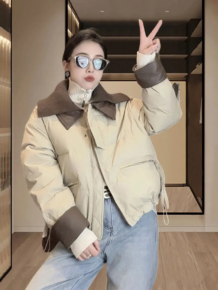 Утепленная вязаная куртка с воротником-стойкой и хлопковым наполнителем, женская зимняя новинка в европейском стиле, на молнии, с цветными вставками
Утепленная вязаная куртка с воротником-стойкой и хлопковым наполнителем, женская зимняя новинка в европейском стиле, на молнии, с цветными вставками