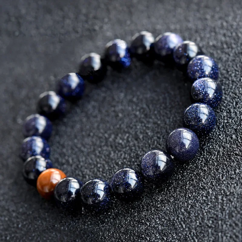 Natural Blue Sand Stone Bracelet for Men and Women Star Stone Tiger Eye Blue Single Circle Crystal Bracelet
Natural Blue Sand Stone Bracelet for Men and Women Star Stone Tiger Eye Blue Single Circle Crystal Bracelet