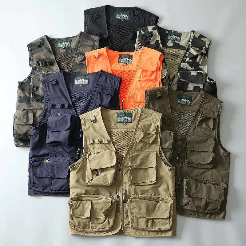 Мужской летний жилет для активного отдыха и рыбалки, большие размеры, многокарманный, рабочий, модный, городской, стильный, с V-образным вырезом, на молнии, повседневный
Мужской летний жилет для активного отдыха и рыбалки, большие размеры, многокарманный, рабочий, модный, городской, стильный, с V-образным вырезом, на молнии, повседневный