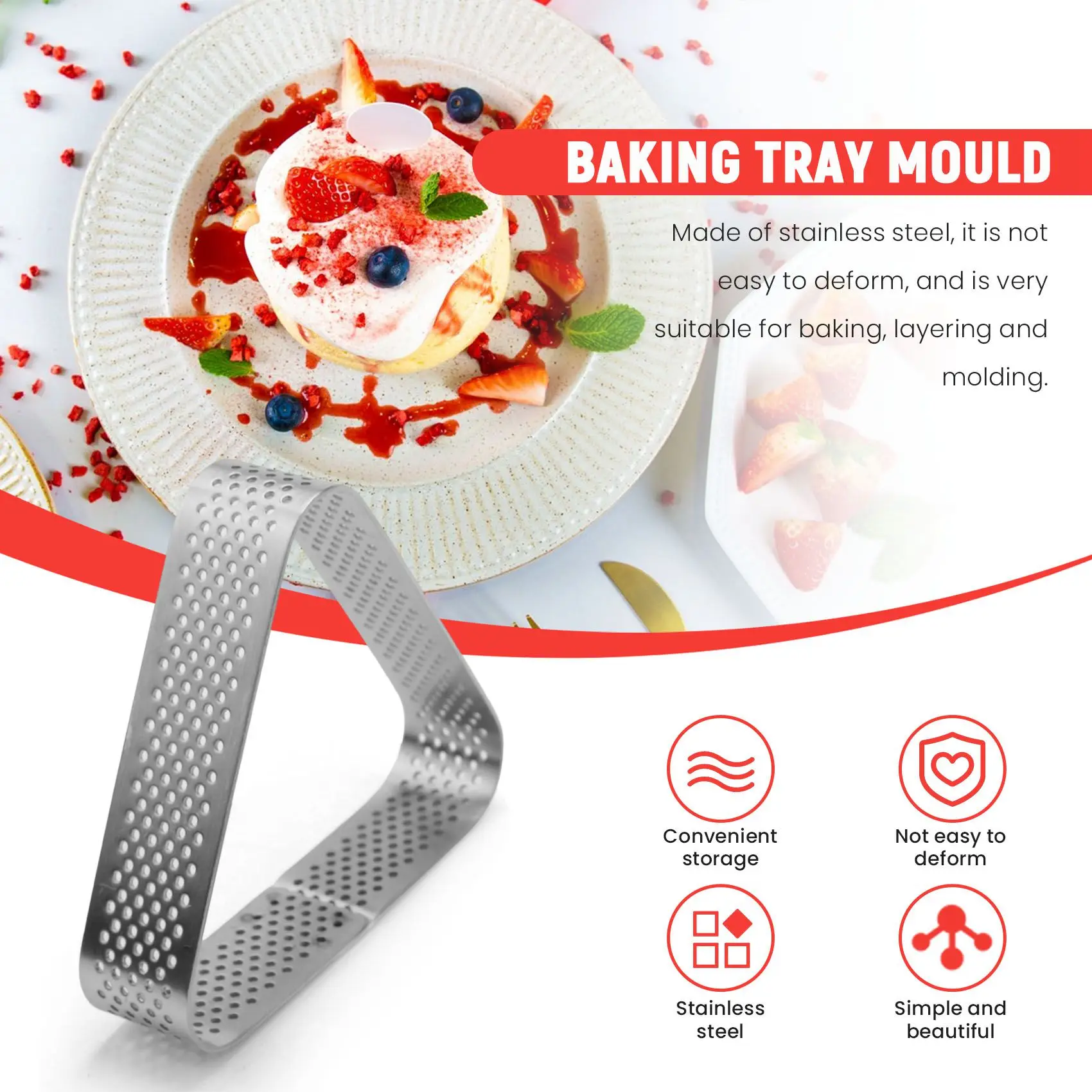 Highly Recommended.10Pcs Round Triangular Stainless Steel Tart Ring Tower Pie Cake Mould
Highly Recommended.10Pcs Round Triangular Stainless Steel Tart Ring Tower Pie Cake Mould