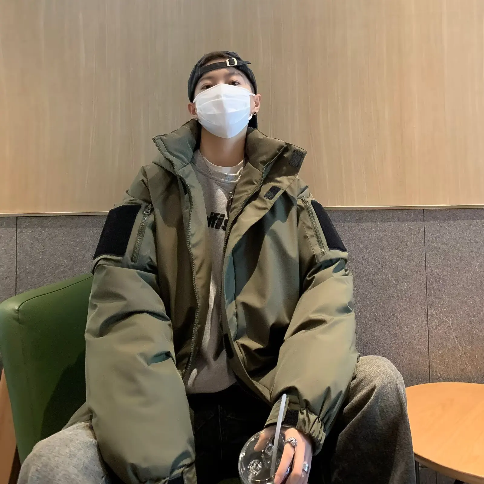 Men's Thickened down Cotton Jacket Hooded Workwear Durable Outdoor Climbing Clothes Big Size 250 Pounds Autumn Winter Fashion
Men's Thickened down Cotton Jacket Hooded Workwear Durable Outdoor Climbing Clothes Big Size 250 Pounds Autumn Winter Fashion