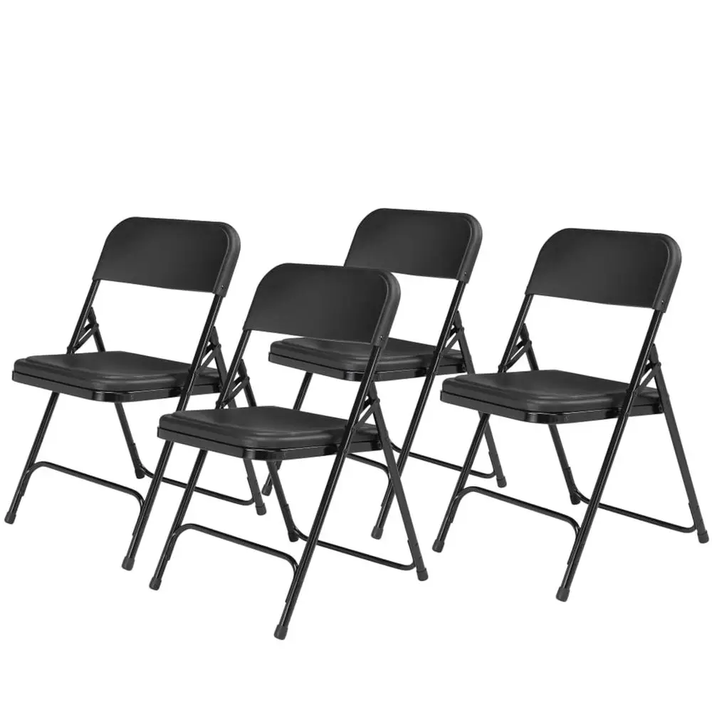Premium Lightweight Plastic Folding Chair, Black, 4-Pack
Premium Lightweight Plastic Folding Chair, Black, 4-Pack