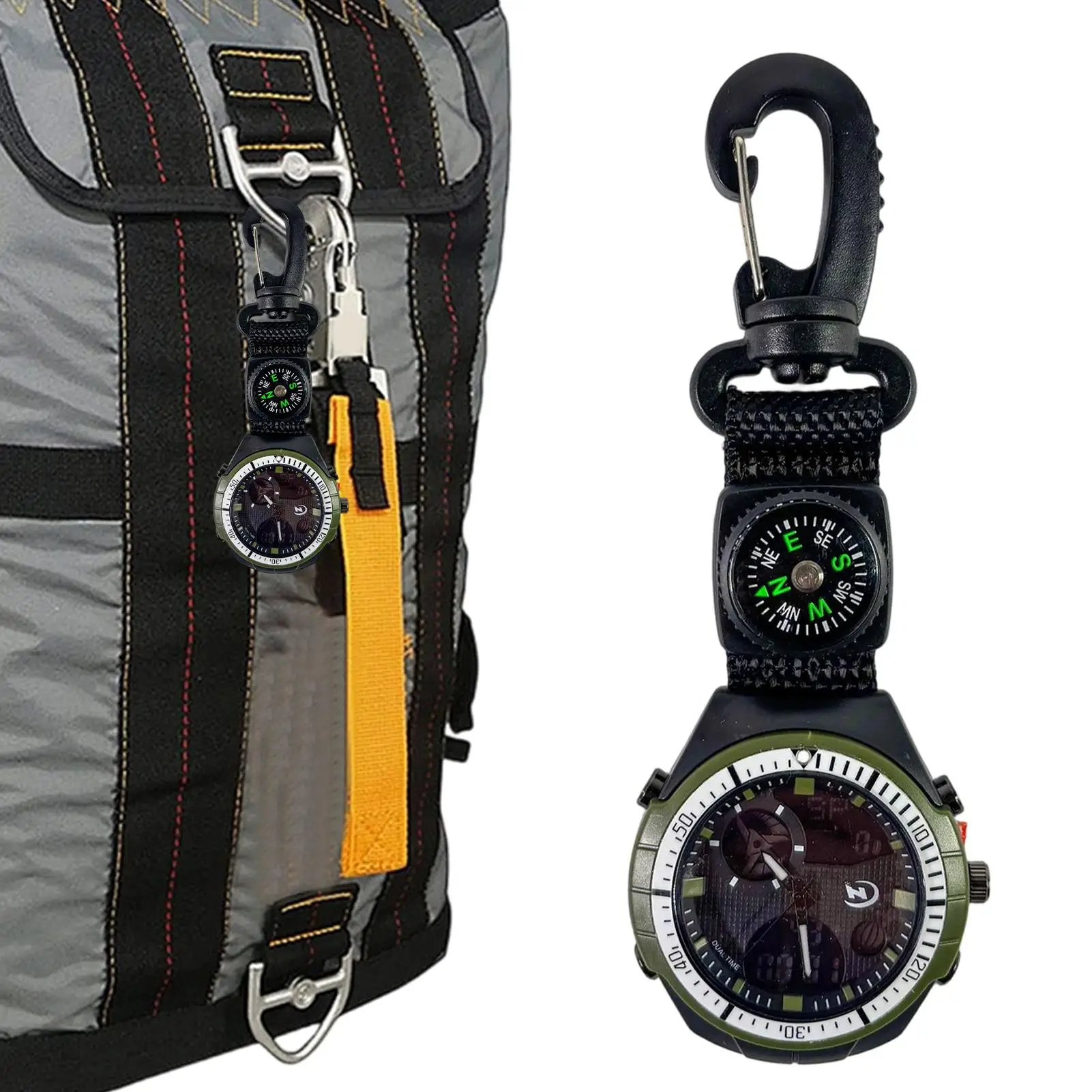 Легкие карманные часы с компасом и круглым циферблатом, карманные часы с карабином, спортивные часы для пешего туризма для кемпинга, выживания на открытом воздухе
Легкие карманные часы с компасом и круглым циферблатом, карманные часы с карабином, спортивные часы для пешего туризма для кемпинга, выживания на открытом воздухе
