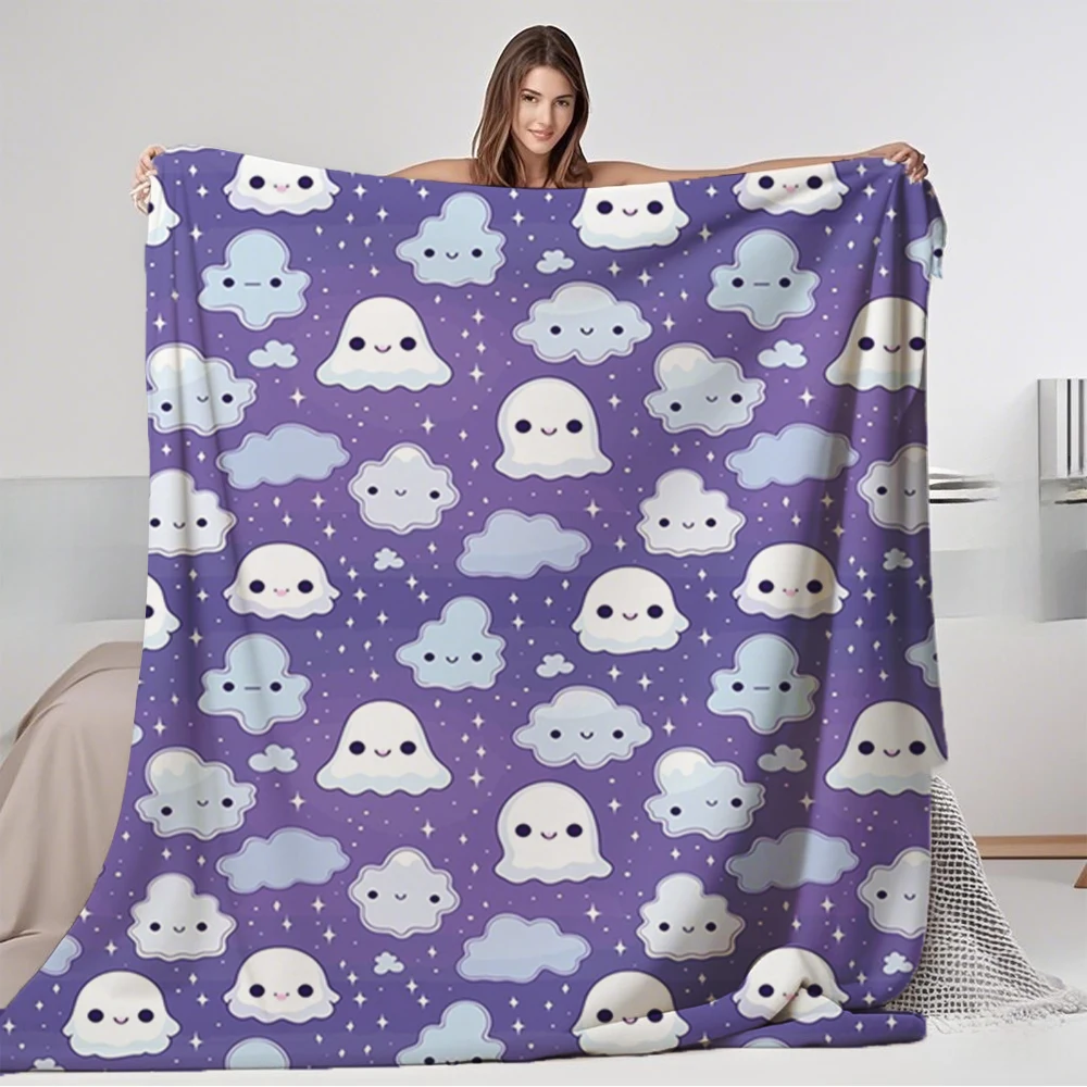 Flannel Cozy Art Deco Blanket Kawaii Ghosts And Clouds Comforter Hotel-style Cover Anti-pilling Machine-washable Blankets
Flannel Cozy Art Deco Blanket Kawaii Ghosts And Clouds Comforter Hotel-style Cover Anti-pilling Machine-washable Blankets