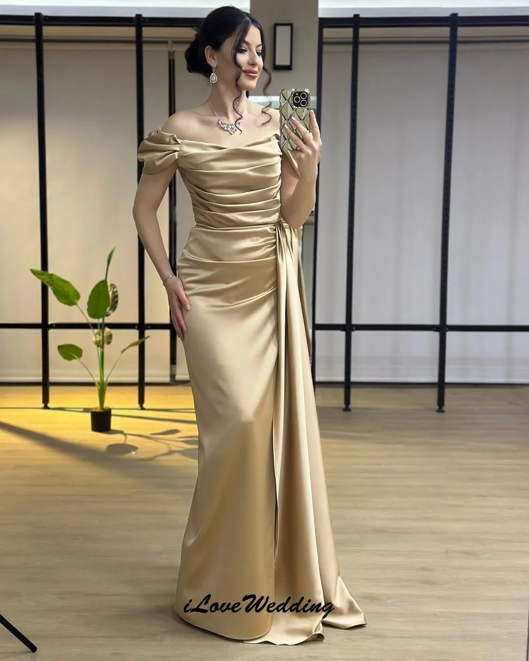 Earthy Yellow Ruched Evening Dress 2025 Elegant Mermaid Woman Party Dress Satin Off The Shoulder Prom Dress Ribbons Customized
Earthy Yellow Ruched Evening Dress 2025 Elegant Mermaid Woman Party Dress Satin Off The Shoulder Prom Dress Ribbons Customized