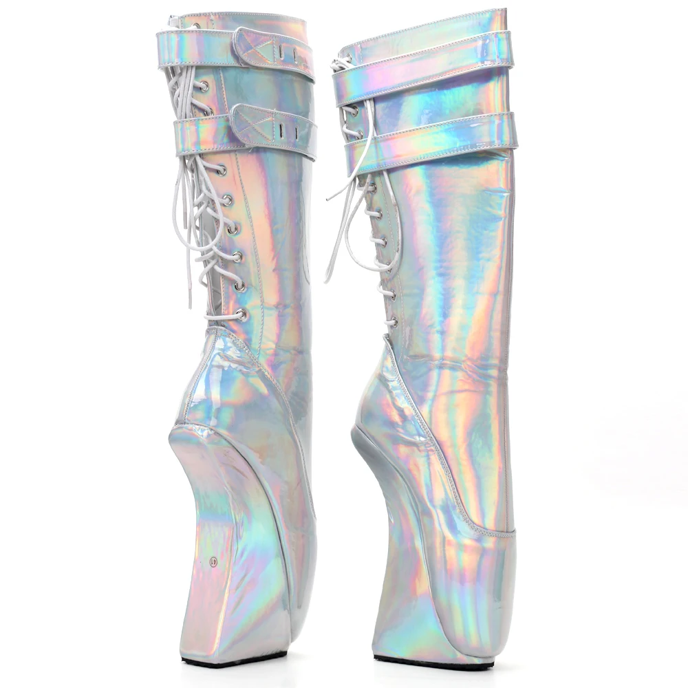 Platform 20CM Extreme High Heel Ballet Wedge Holographic Fetish Cosplay Boots
Platform 20CM Extreme High Heel Ballet Wedge Holographic Fetish Cosplay Boots