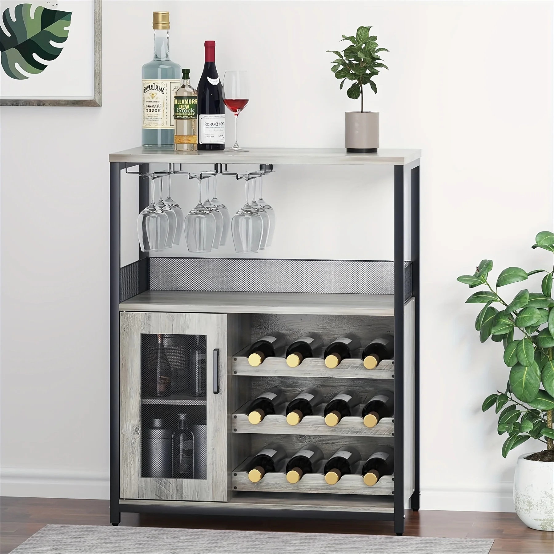 1pc Wine Bar Cabinet With Detachable Wine Rack And Drawer,Industrial Sideboard And Buffet Cabinet With Glass Holder
1pc Wine Bar Cabinet With Detachable Wine Rack And Drawer,Industrial Sideboard And Buffet Cabinet With Glass Holder