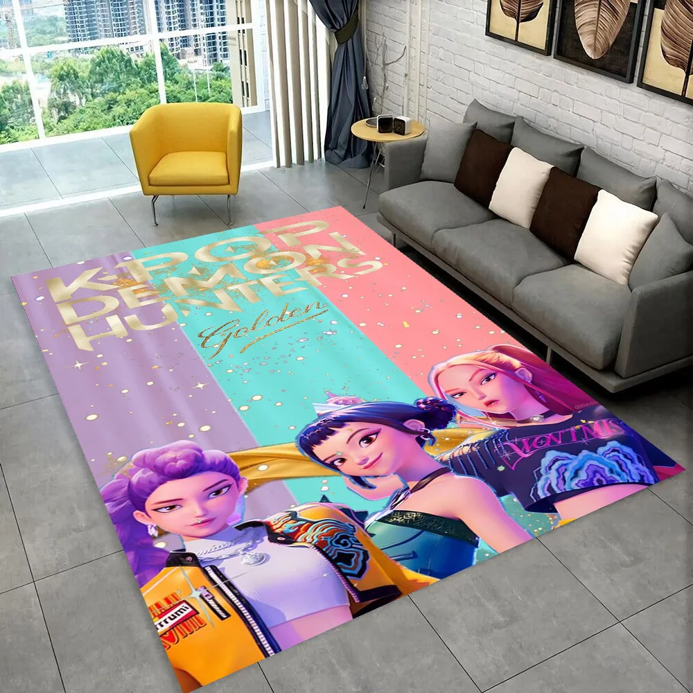 3D Kpop Demon Hunters Rumi Mira Zoey Cartoon Music Carpet Rug for Living Room Bedroom Home Sofa Decoration,kid Play Non-slip Mat
3D Kpop Demon Hunters Rumi Mira Zoey Cartoon Music Carpet Rug for Living Room Bedroom Home Sofa Decoration,kid Play Non-slip Mat