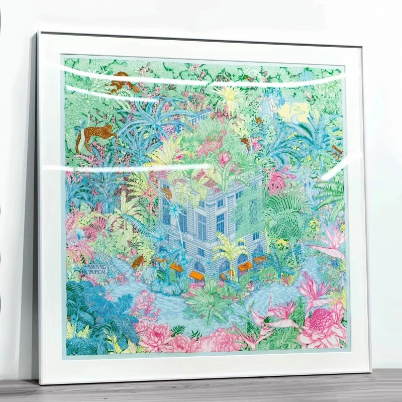 French silk scarf painting, twill silk scarf French light luxury decoration, European bedroom dining room painting
French silk scarf painting, twill silk scarf French light luxury decoration, European bedroom dining room painting